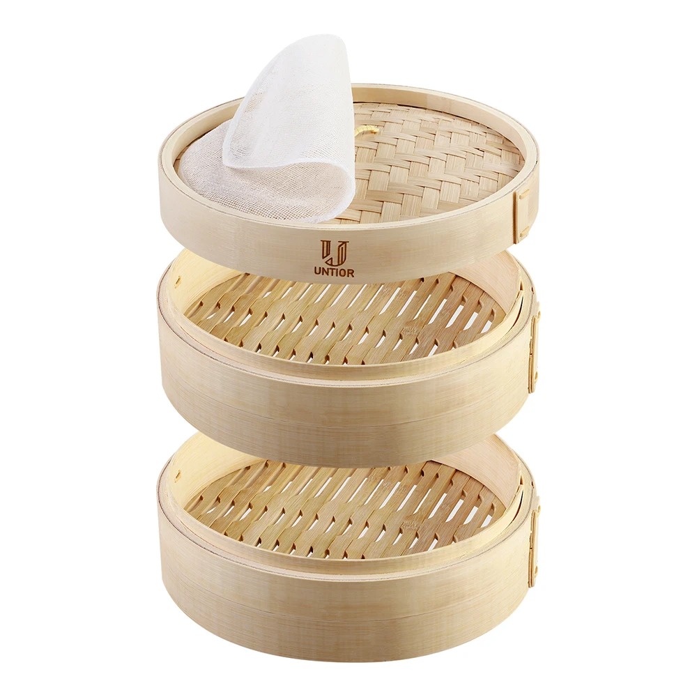 Bao Steamer Bamboo - Бамбуковая Паровая корзина с крышкой стандартная