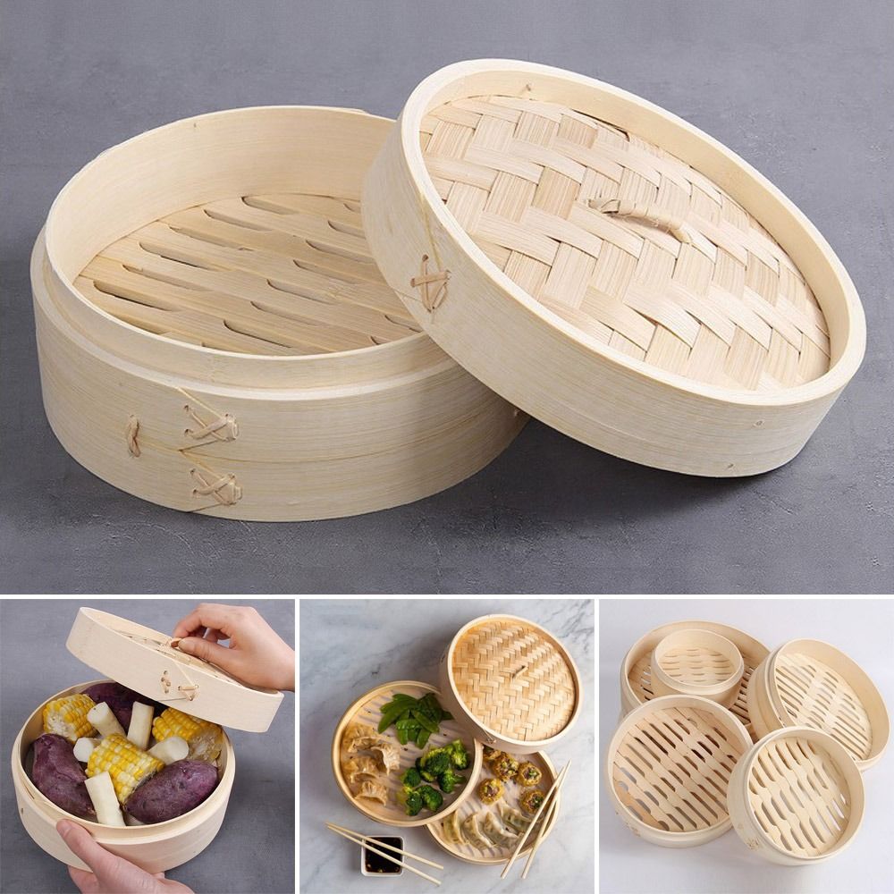 Bao Steamer Bamboo - Китайская бамбуковая пароварка для приготовления димсамов,