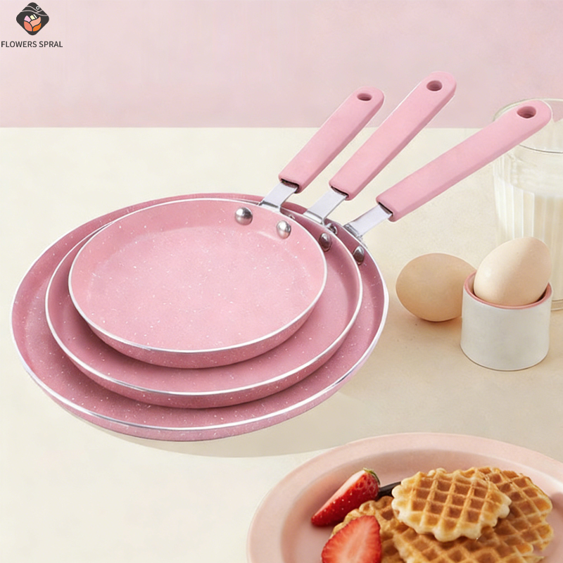 Egg Waffle Pan - 1 антипригарная розовая сковорода для жарки