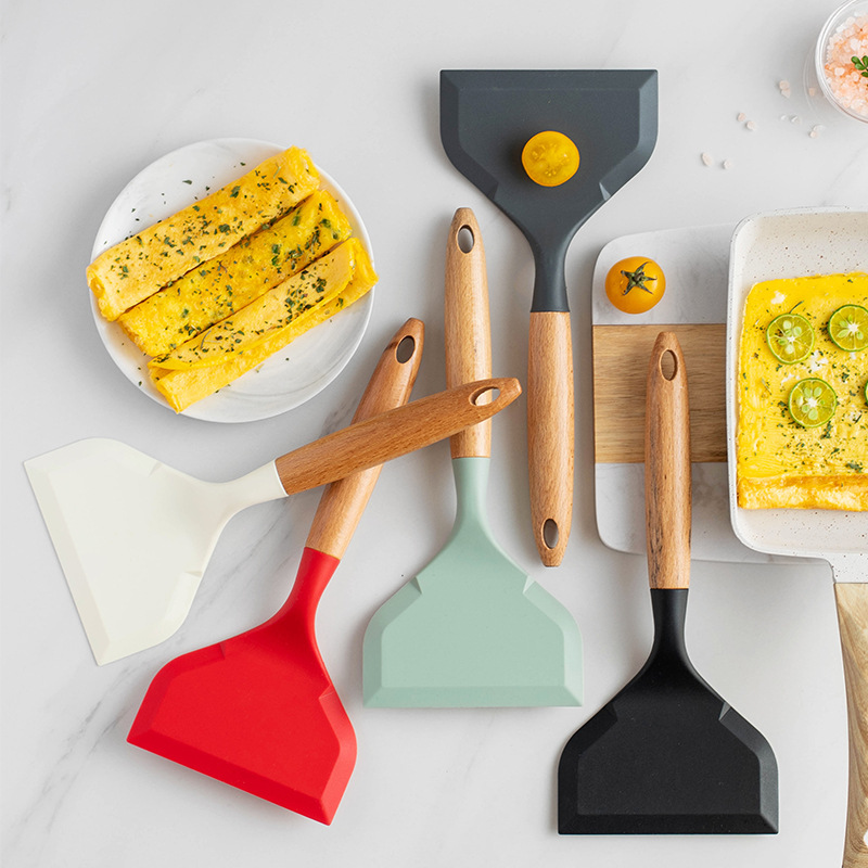 Okonomiyaki Spatula - Пищевая силиконовая кухонная утварь, лопаточка тамагояки,