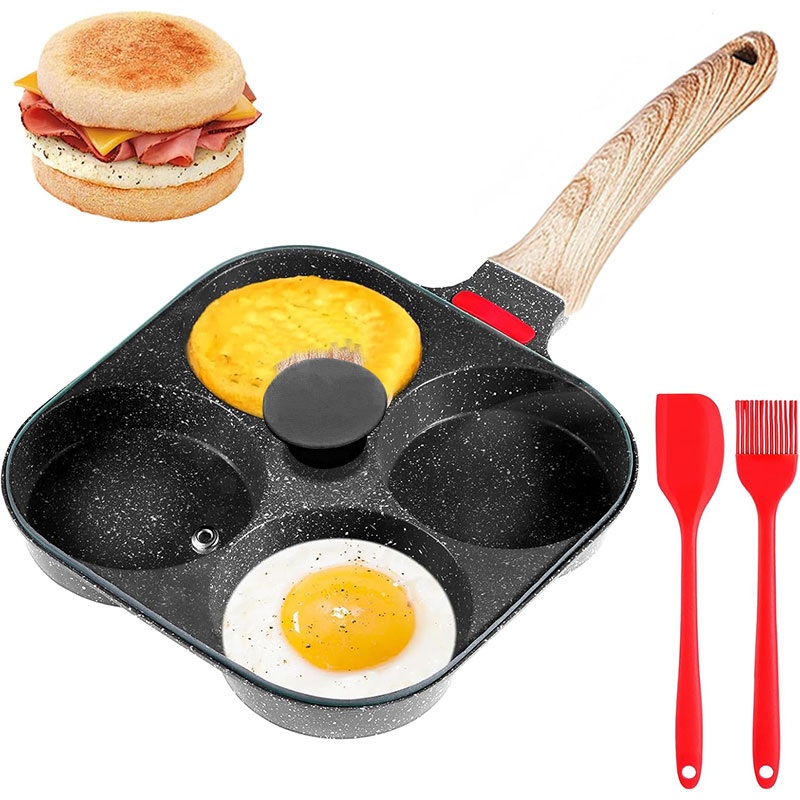 Egg Waffle Pan - Углуболенная сковорода для яиц с крышкой,