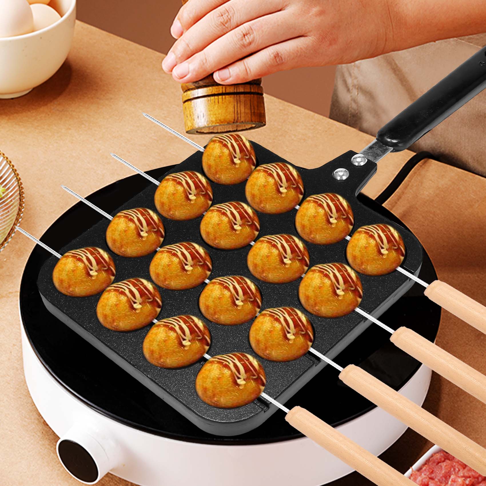 Алюминиевая форма для такояки  – обзор и цена Takoyaki Grill Plate