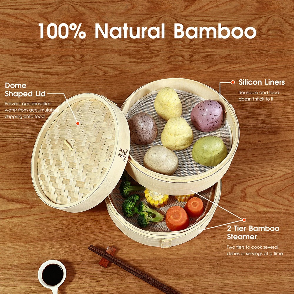 Бамбуковая Паровая корзина с к – обзор и цена Bao Steamer Bamboo
