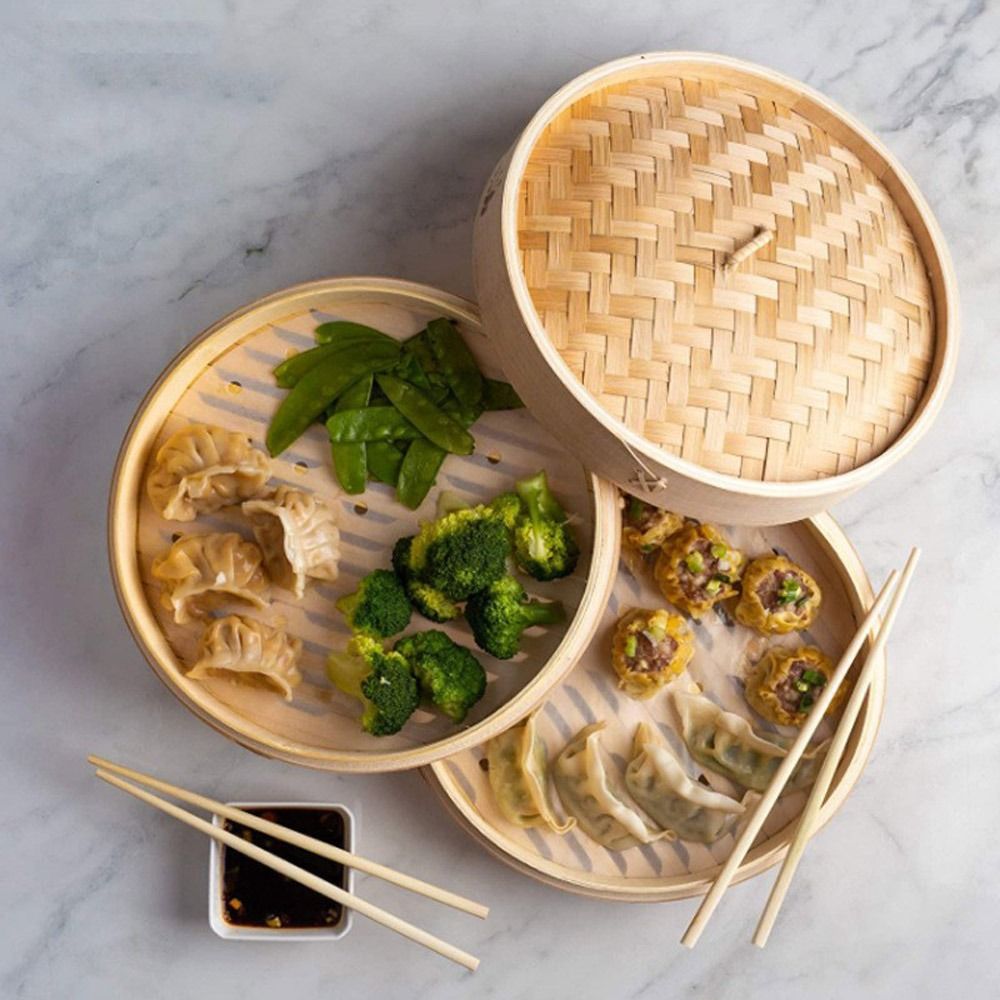 Бамбуковая Паровая корзина с к – обзор и цена Bao Steamer Bamboo